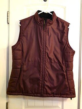 C. C. Filson Dark Plum Quilted Vest - Women's, XL